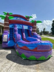 15' Double Lane Tropical Hurricane Waterslide