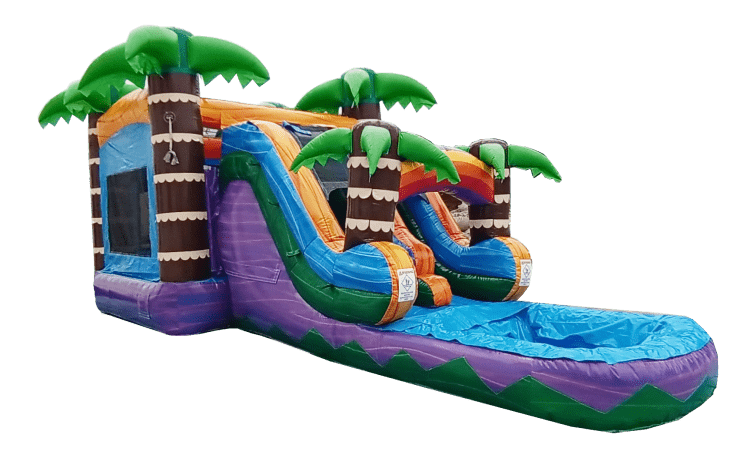 Tiki Bounce House Water Slide Combo