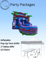15' Tropical Hurricane Double Lane waterslide Package