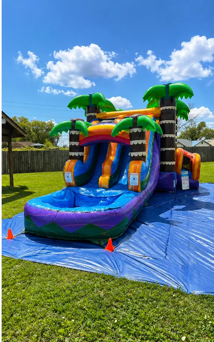 Bounce house with waterslide combo VIP package