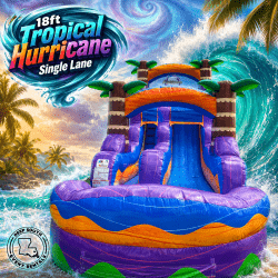 18' Tropical Hurricane Single Lane Waterslide