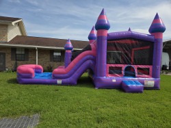 pinkcombo 1788058034 Pink & Purple Slide Combo Bounce House